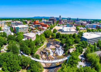 downtown greenville drone aerial small resolution